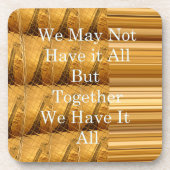 Dessous-de-verre Un message inspirant avec la conception africaine (Devant)