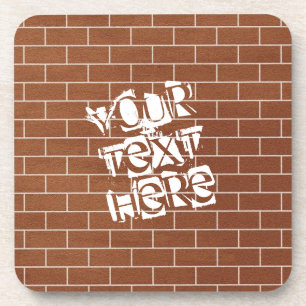 Dessous-de-verre Un mur de briques - Ajoutez votre texte spécial /