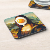 Dessous-de-verre Un oeuf de Mona sur son visage (Côté gauche)