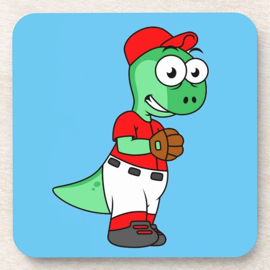 Dessous-de-verre Un Pitcher De Baseball Pachycephalosaurus. (Devant)