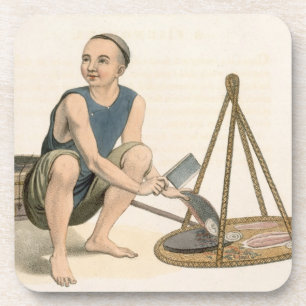 Dessous-de-verre Un poissonnier, plaquent 39 'des costumes de la