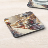 Dessous-de-verre Un train de Noël magique pour Wonderland (Côté gauche)