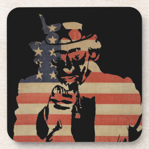Dessous-de-verre Uncle Sam Beverage Coaster
