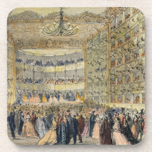 Dessous-de-verre Une boule masquée au théâtre de Fenice, Venise,