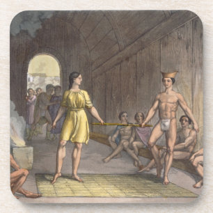 Dessous-de-verre Une cérémonie de mariage indienne canadienne, de