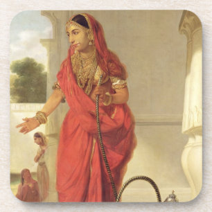 Dessous-de-verre Une fille de danse indienne avec un narguilé, 177