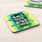 Dessous-de-verre Une fois rebelle, toujours rebelle bleu vert (Côté gauche)