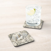 Dessous-de-verre Une forêt d'hiver paisible avec des loups blancs (Côté Droit)