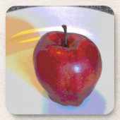 Dessous-de-verre Une pomme rouge brillante (Devant)