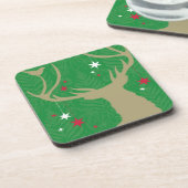 Dessous-de-verre Une silhouette d'un cerf commun avec des étoiles (Côté gauche)