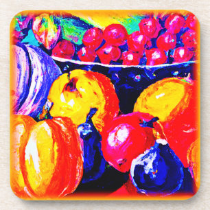 Dessous-de-verre Une Superbe Peinture À L'Huile De Fruité. Commande