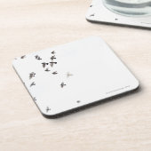 Dessous-de-verre Une volée des oiseaux vole au ciel (Côté gauche)