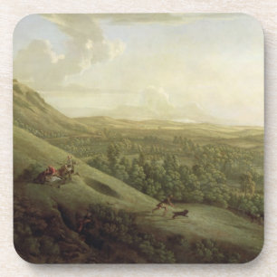 Dessous-de-verre Une vue de Boxhill, Surrey, avec Dorking dans le
