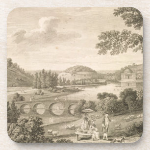 Dessous-de-verre Une vue de tête de Stour au WILTSHIRE (gravure)