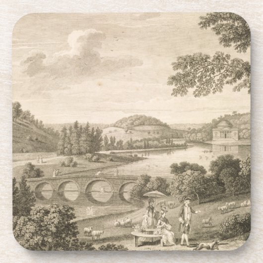 Dessous-de-verre Une vue de tête de Stour au WILTSHIRE (gravure) (Devant)