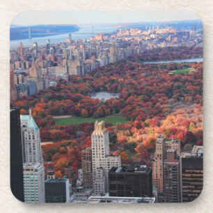 Dessous-de-verre Une vue d'en haut : Automne dans le Central Park