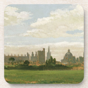 Dessous-de-verre Une vue d'Oxford (huile sur le carton à