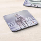 Dessous-de-verre Unicorne dans la neige (Côté gauche)