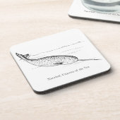 Dessous-de-verre Unicorne de baleine de Narwhal de la mer (Côté gauche)