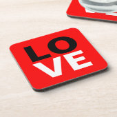 Dessous-de-verre Unique Arrière - plan rouge amour romance (Côté gauche)