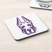 Dessous-de-verre Université d'Albany Chef de la mascotte Great Dane (Côté gauche)