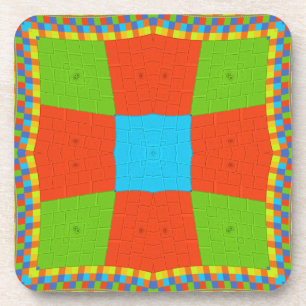 Dessous-de-verre "Urban Quilt" Motif Géométrique Européen Artistiqu