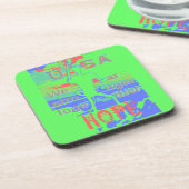 Dessous-de-verre USA Hope : Neon Lemon & Orange Art (Côté gauche)