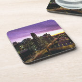 Dessous-de-verre USA, IL, Chicago. Ciel et rivière de Chicago (Côté gauche)