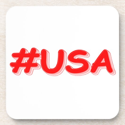 Dessous-de-verre "#USA" Joli design. Commandez dès maintenant (Devant)