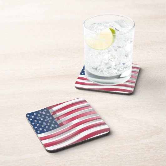 Dessous-de-verre USA Unites : Stripes & Stars en Gras Design (Côté Droit)