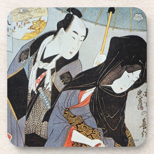 Dessous-de-verre Utamaro : Amants, 1797 (Devant)