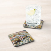 Dessous-de-verre Utilisant des éponges pour rassembler le naphte de (Côté Droit)