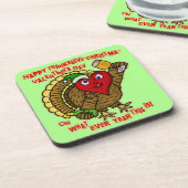 Dessous-de-verre Vacances amusantes Drunk Turkey Heart (Côté gauche)