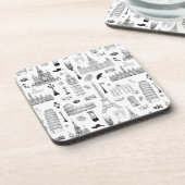 Dessous-de-verre Vacances dans le motif de l'Europe (Côté gauche)