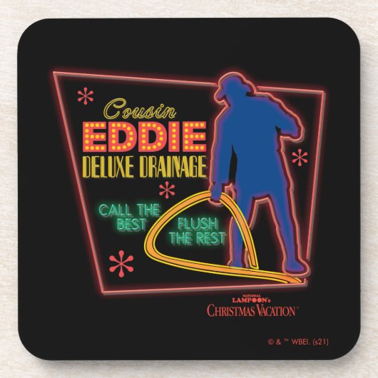 Dessous-de-verre Vacances Noël | Symbole Cousin Eddie Neon (Devant)