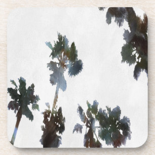 Dessous-de-verre Vacances Palmiers tropicaux Aquarelle artistique