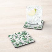 Dessous-de-verre Vache à pois Imprimé vert et blanc (Côté Droit)