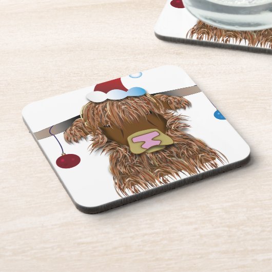 Dessous-de-verre Vache de Noël (Côté gauche)