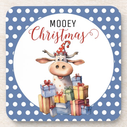 Dessous-de-verre Vache de Noël Pun (Devant)