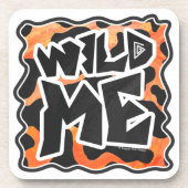 Dessous-de-verre Vache Noir et Orange Wild Me (Devant)