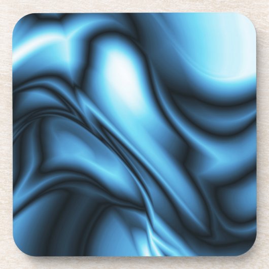 Dessous-de-verre Vague de soie bleue (Devant)