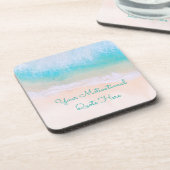 Dessous-de-verre Vague, Sable, Citation Motivationnelle De Plage (Côté gauche)