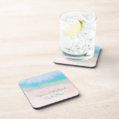 Dessous-de-verre Vague, Sable, Citation Motivationnelle De Plage (Côté Droit)