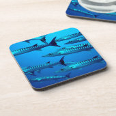 Dessous-de-verre vague tropicale de l'eau d'océan de mer profonde (Côté gauche)