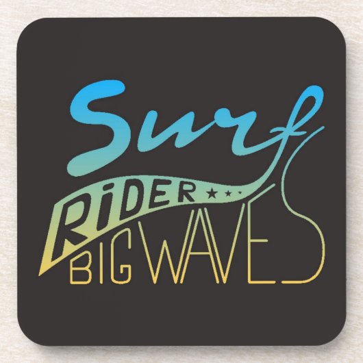 Dessous-de-verre Vagues de cavalier de surf grandes (Devant)