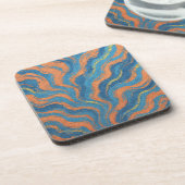 Dessous-de-verre vagues de corail et d'indigo (Côté gauche)