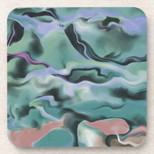 Dessous-de-verre Vagues En Harmonie Acrylique Pour L'Art Abstrait