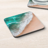 Dessous-de-verre Vagues sur la plage de sable (Côté gauche)