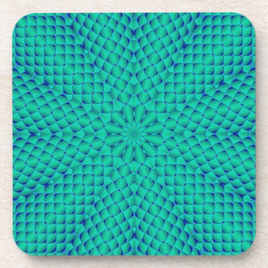 Dessous-de-verre Vagues vertes et bleues (Devant)