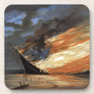 Dessous-de-verre Vaisseau amiral de la guerre civile rebelle sur le